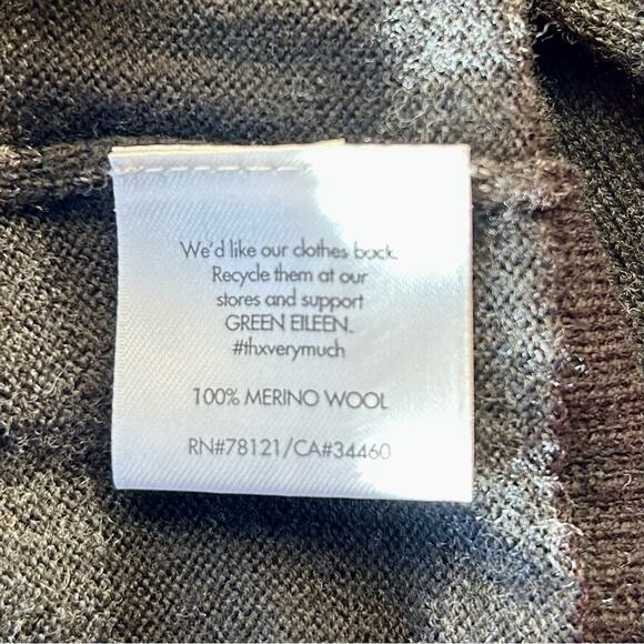 Eileen Fisher oversized striped merino wool tunic sz xs - Picture 4 of 5